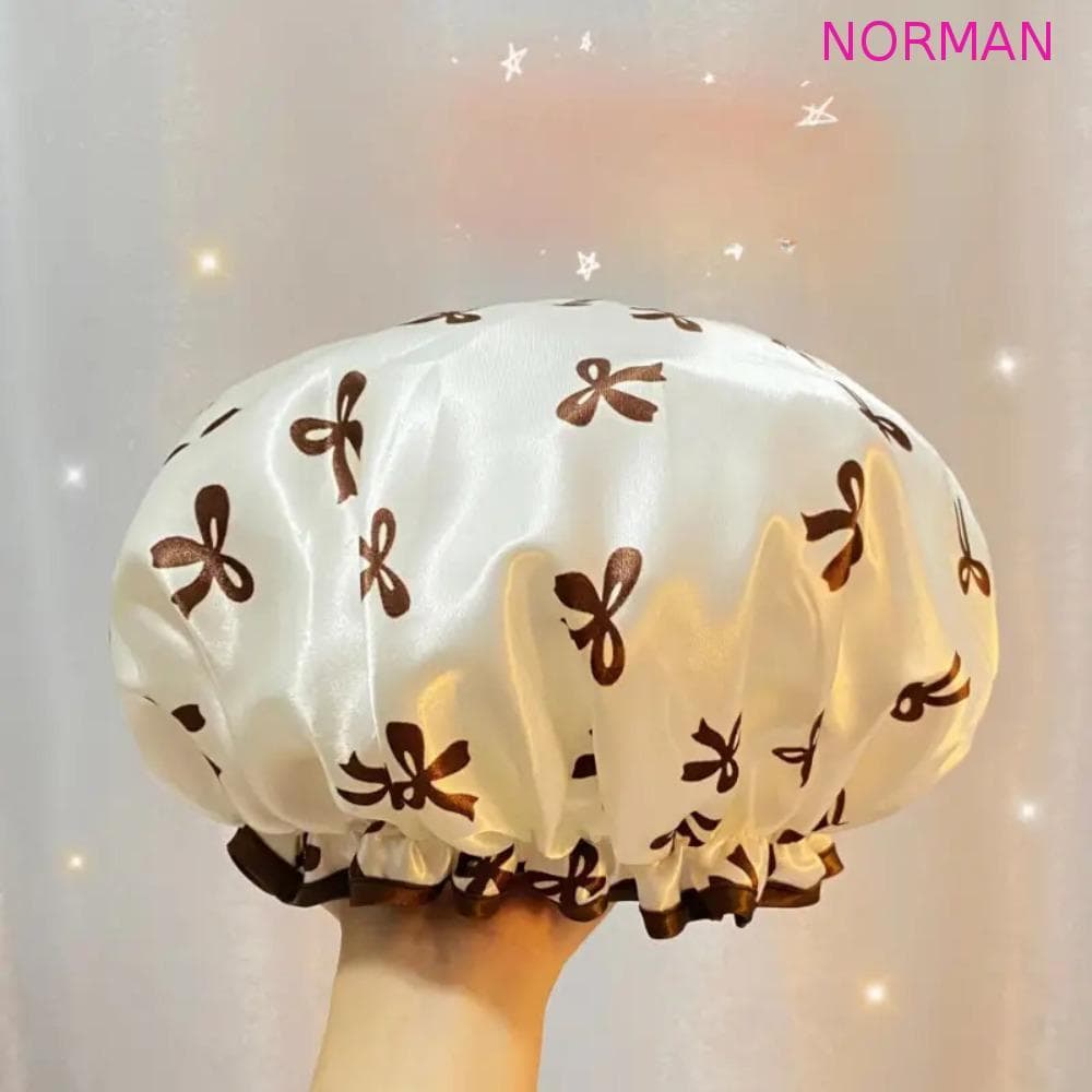 Toucas De Banho NORMAN , Reutilizáveis À Prova D'água De Camada Dupla , Touca De Shampoo Com Design Elegante Padrão De A
