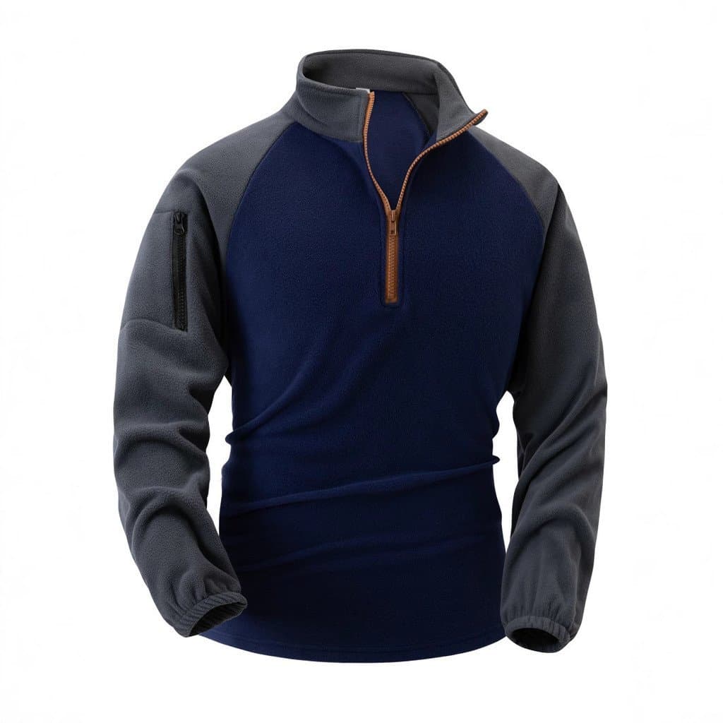 Comércio exterior transfronteiriço masculino novo estilo gola alta meio zíper manga comprida braço zíper P
