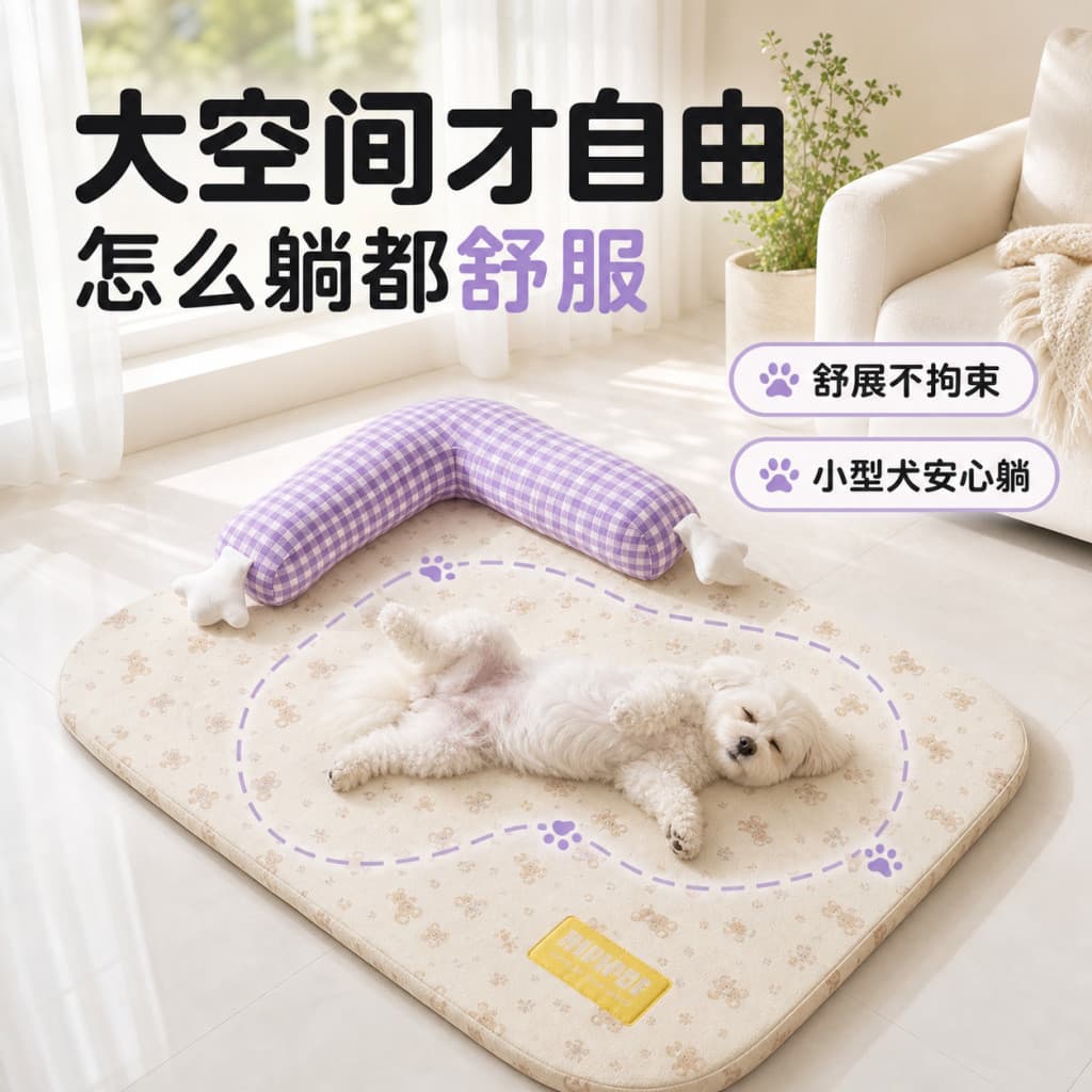 Four Seasons Pet Neck Support Almofada de dormir lavável antiderrapante gato cachorro almofada de resfriamento de gelo