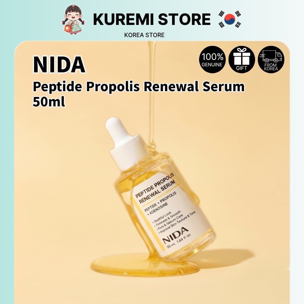 NIDA Peptide Própolis Renewal Serum 50ml Ampola Nutritiva De Brilho Para Pele Radiante