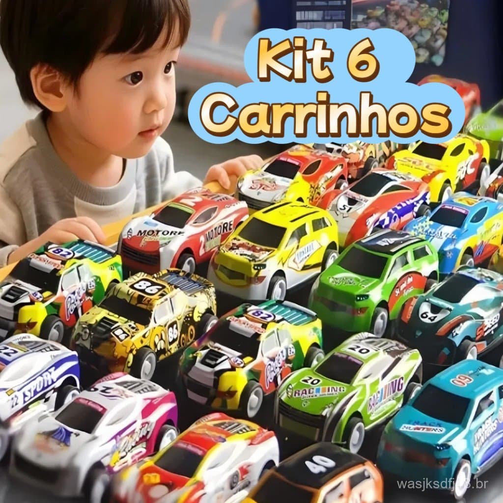 Kit com 6 Carros de Brinquedo Coloridos, Coleção de Carros de Brinquedo, Compatível com Hot Wheels, Colecionável.