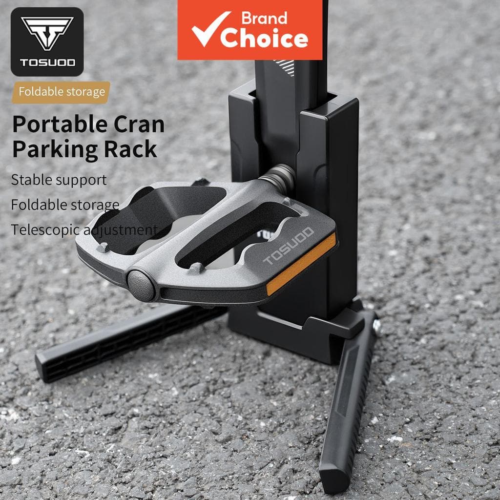 Suporte de Pé para Bicicleta TOSUOD, Cavalete Dobrável para Pedivela de Mountain Bike/Bicicleta de Estrada, Suporte