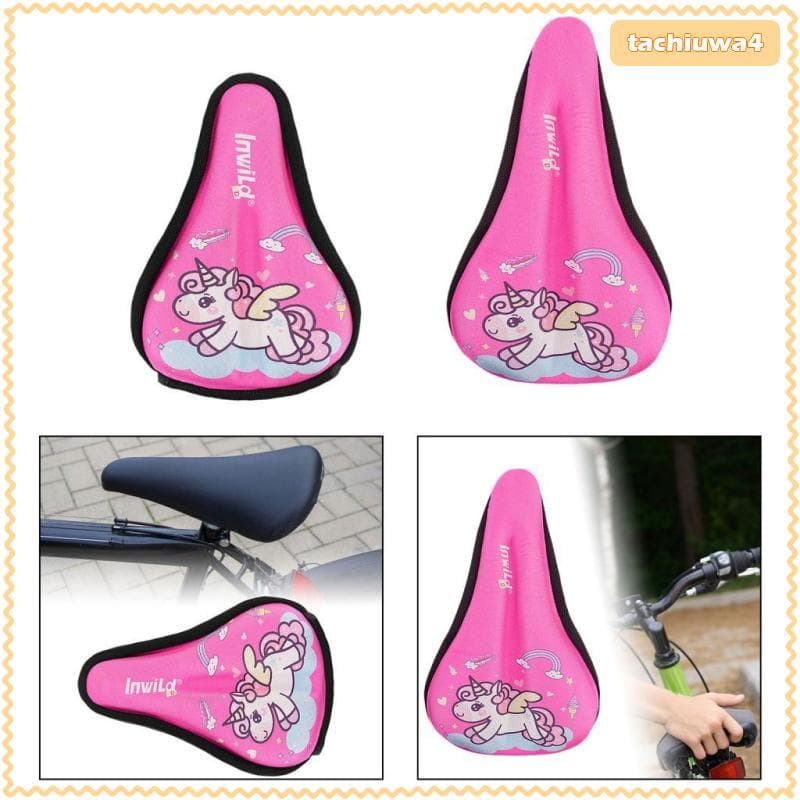 [Tachiuwa3] Capa De Almofada Para Assento De Bicicleta Infantil De Selim Soft Silicone Espuma Viscoelástica Com Cordão A