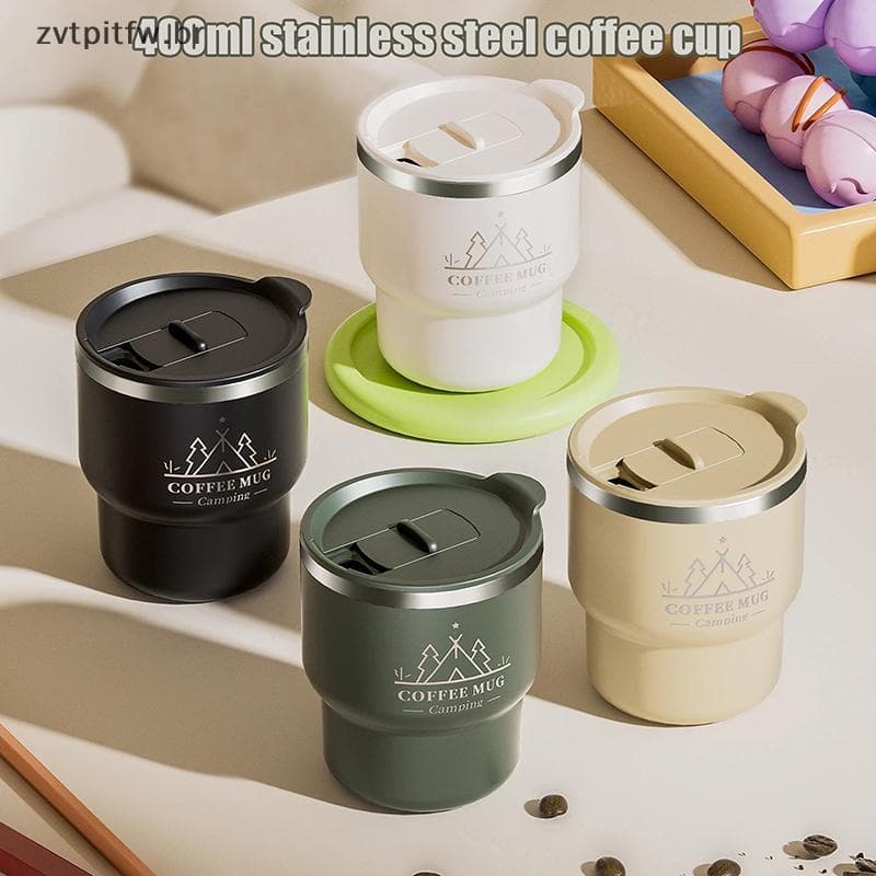 Copo Portátil Isolado De Dupla Camada De Aço Inoxidável ZVT 400ML 304 BR