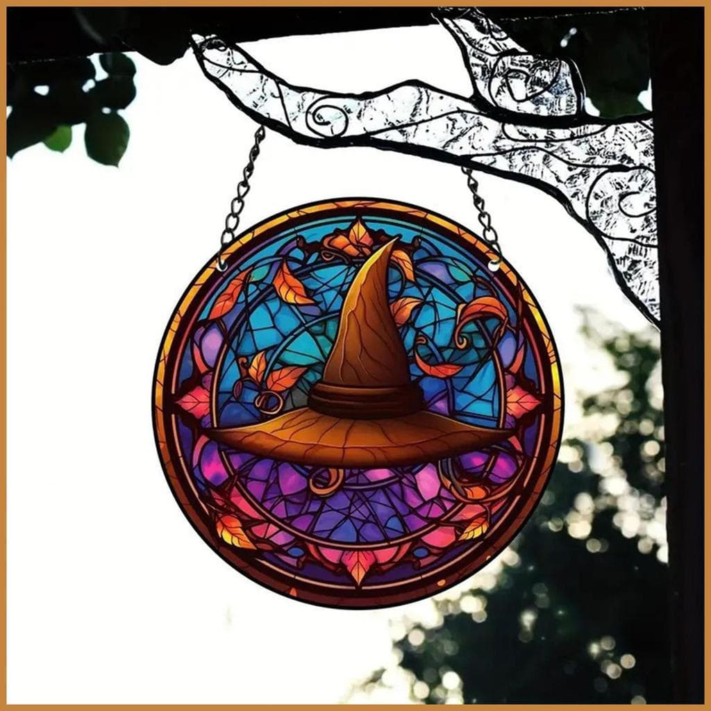 Decoração de Halloween com Pingente de Bruxa Assustadora, Acessórios Decorativos, Placa para Porta, Decoração para Quart