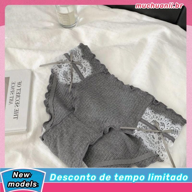 Senhoras roupa interior de algodão puro feminino antibacteriano sem costura estudante versão coreana menina cintura médi