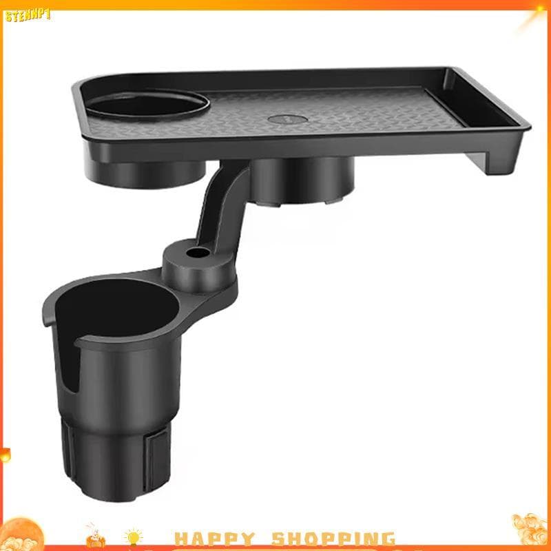Bandeja Porta-Copos Universal Para Carro-360 ° Organizador Giratório Ajustável De Copo Duplo , De Comida Portátil Veícul