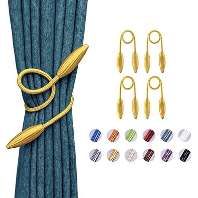 NICEEC 2 Pack DIY Cortina Tiebacks Clipes Cristal Decorativo Criativo Torção Tie Backs Estilo Europeu Modelagem Aleatóri