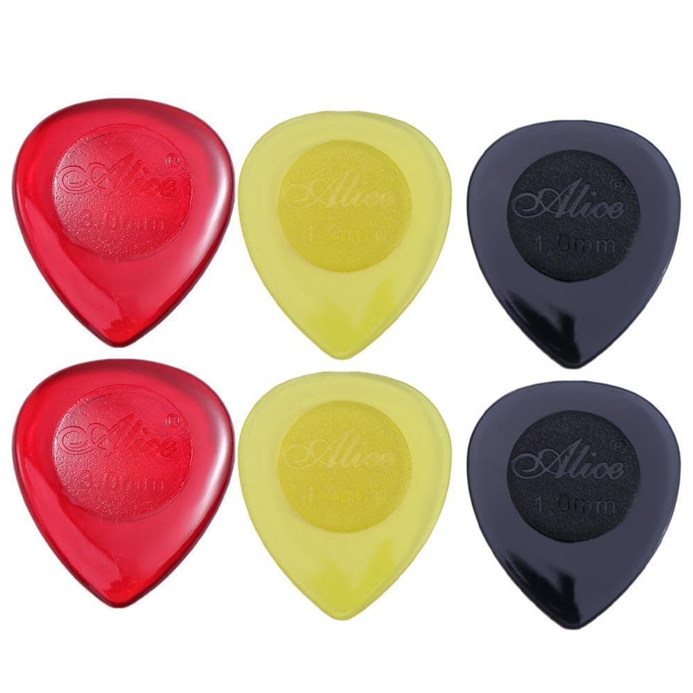 10 Peças Palhetas De Guitarra , Acústica ABS , Palheta Em Forma De Gota De Espessura Mista