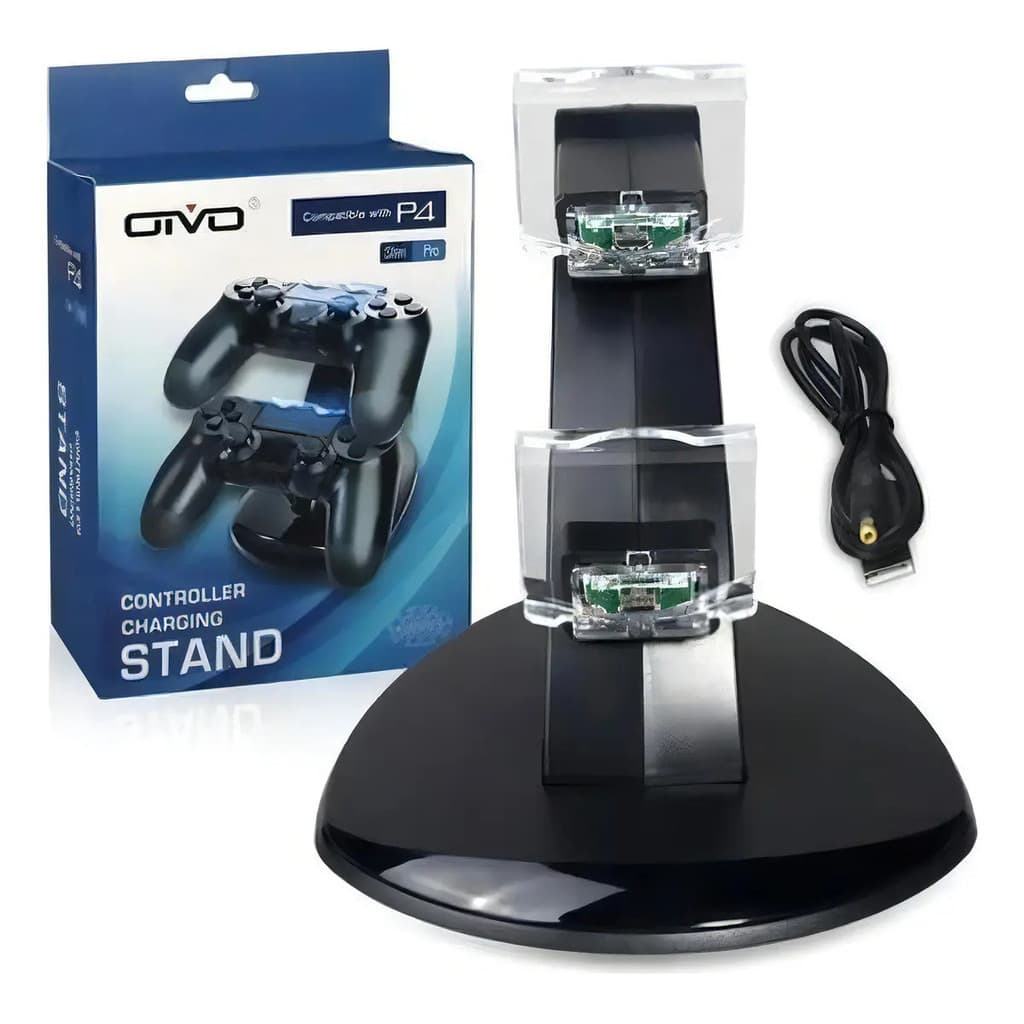Carregador Controle Ps4 Base Duplo Charge Para Playstation 4