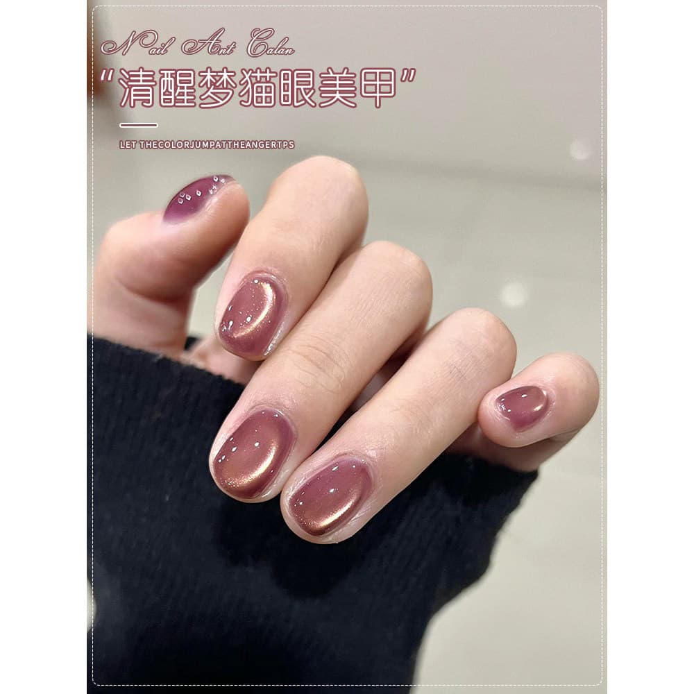 Primavera verão despertar sonho olho de gato unha polonês cola 2026 novo estilo gelo transparente cor Manicure loja cont