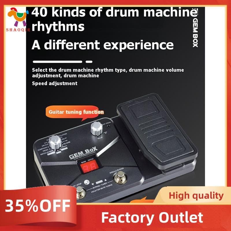 Máquina De Bateria Embutida Para Processador De Múltiplos Efeitos De Guitarra Amplificador Com Pedal De Expressão 60