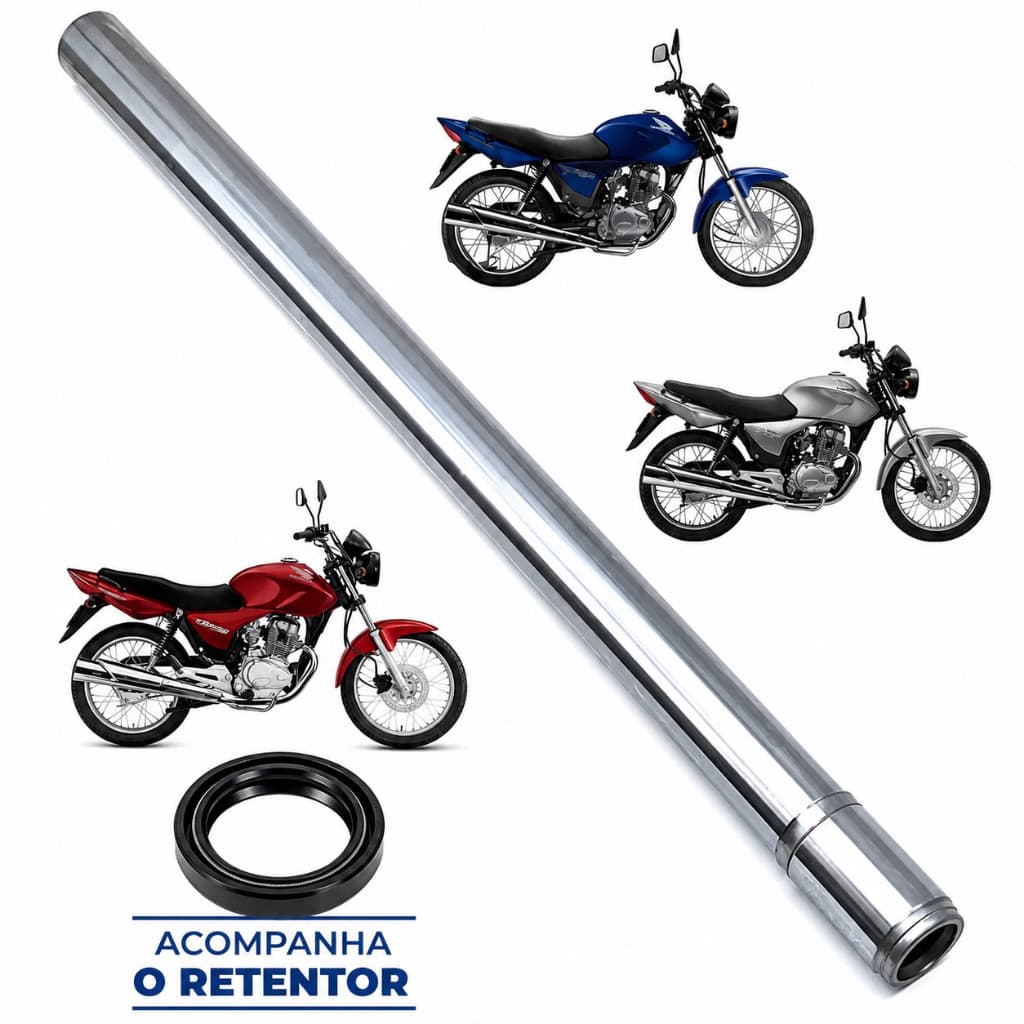 Cilindro Bengala Tubo Interno Fan Titan 150 /Fan Titan 160 até 2017/ 160 2018 em Diante + RETENTOR