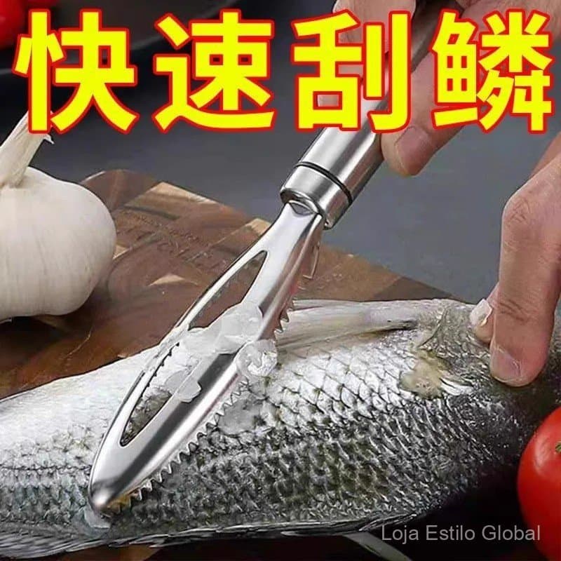 Raspador de escamas de peixe em aço inoxidável, removedor de escamas de peixe para uso doméstico, utensílio de cozinha,