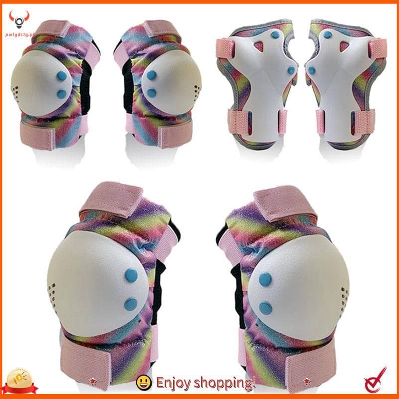[edwiin77] Joelheiras Infantis/Adultos Cotoveleiras Almofadas De Pulso Conjunto De Equipamentos De Proteção Para Patins