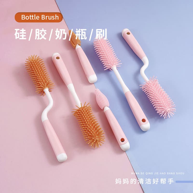 Conjunto de escova para mamadeira de Silicone para bebê
