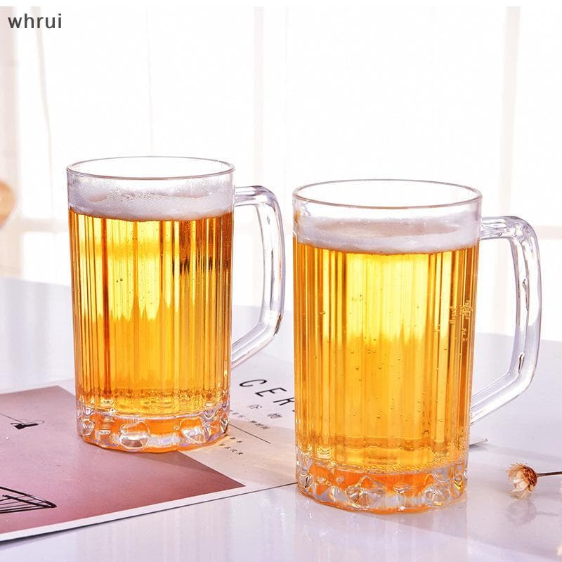 [WHRUI] Caneca De Cerveja De Plástico Inquebrável 500ML Copo De Água Transparente Para Festa Em Bar Doméstico KTV