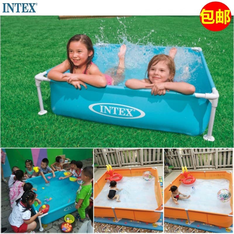 Genuíno INTEX pequeno suporte piscina inflável estofamento piscina bebê oceano piscina de bolinhas piscina de areia pisc