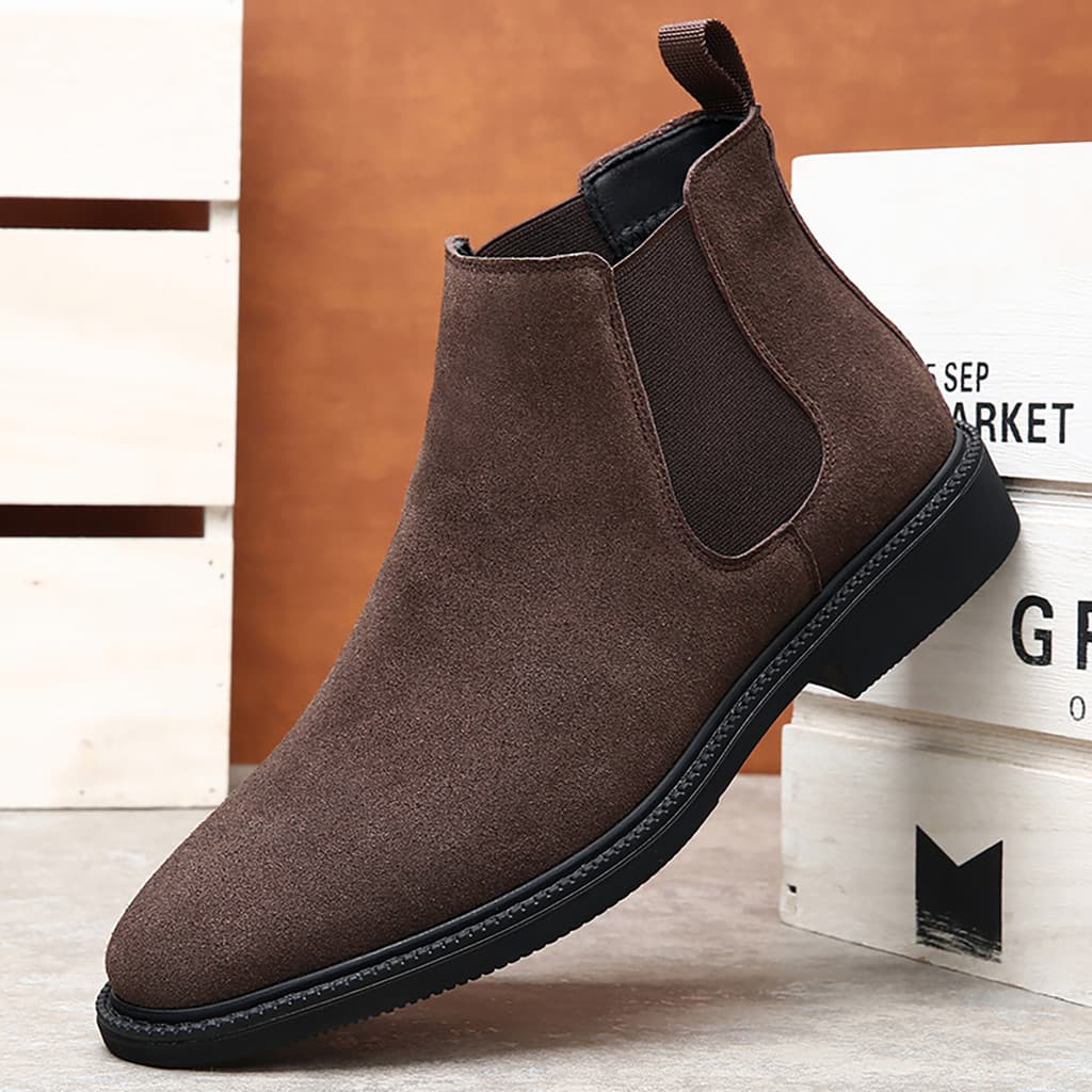 2026 novo estilo camurça Martin botas masculinas de alta qualidade moda Chelsea botas masculinas manga camurça botas fos