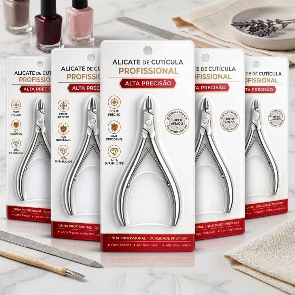 Alicate De Cutícula Inox Resistente Ergonomico Para Cuidados Das Unhas Pessoais
