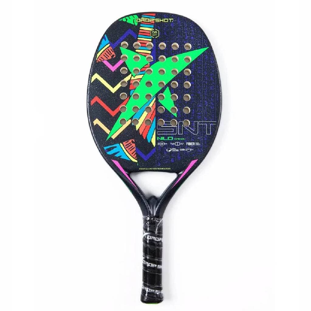 Raquete De Beach Tennis Verde 22mm EVA Soft 42 Furos