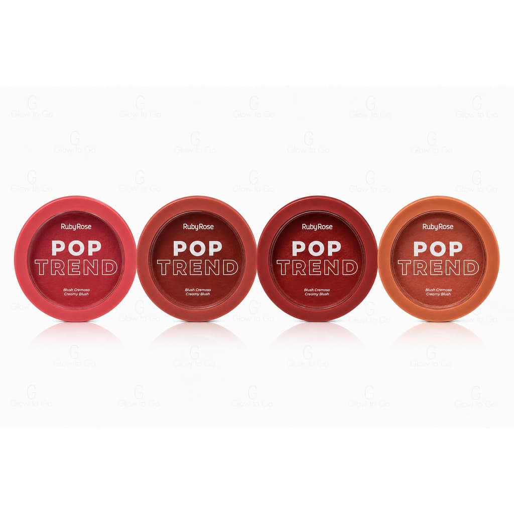 Blush Cremoso Pop Trend Ruby Rose Alta Fixacao Efect Natural