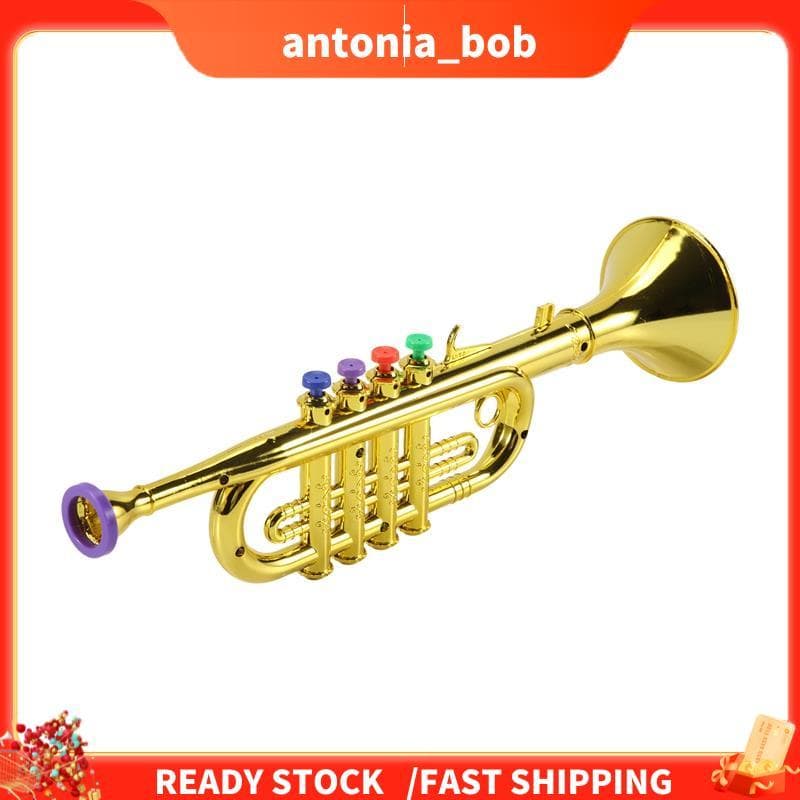 Instrumentos Musicais Infantis , Adereços Para Performance Em Palco Infantil , Trompete De Quatro Tons (Placa De Básica)