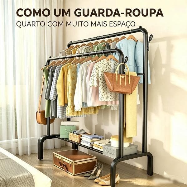 cabide de roupas de poste único/duplo, cabideiro de secagem de roupas para serviços pesados, cabide de chão para varanda