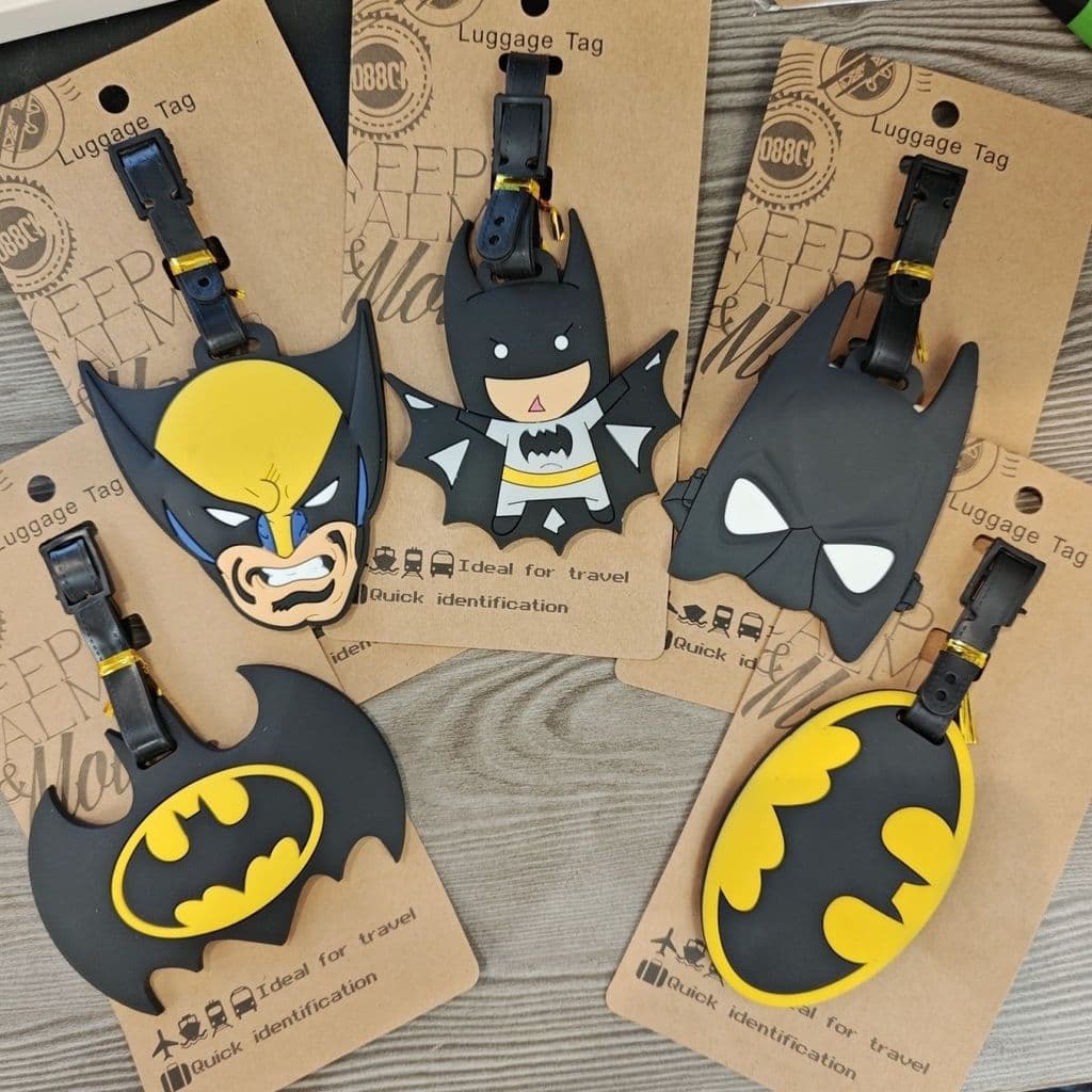 Desenhos animados Anime super-herói Marvel Batman etiqueta de bagagem mala pingente mala tabuleta cartão de embarque