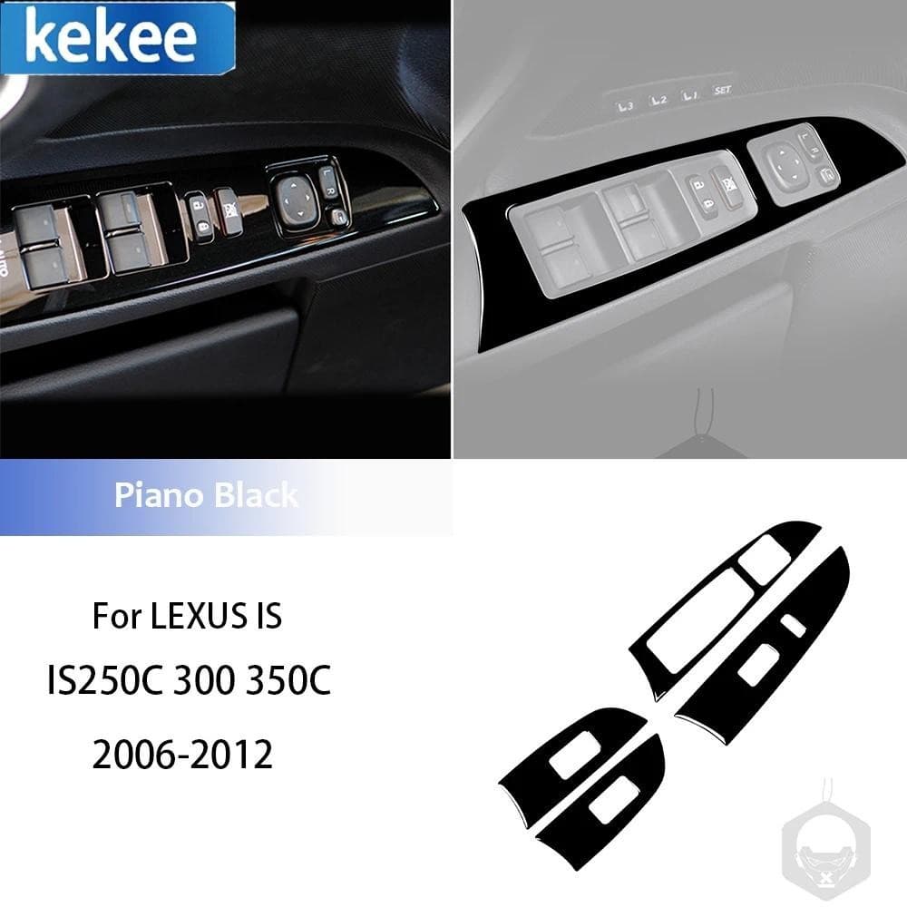 Para LEXUS IS250C 300 350C 2009-2012 Interruptor De Elevação Da Janela Automática Painel Botão Capa Guarnição Adesivo Ca
