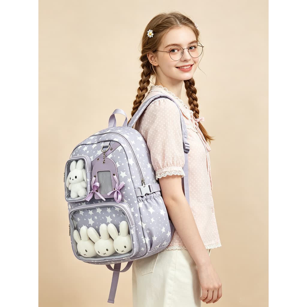 Mochila escolar júnior estudante do ensino médio feminino 2026 novo estilo moda All-Match mochila saco de dor feminino g