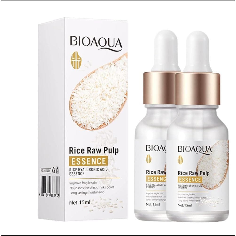 Sérum de Ácido Hialurônico com Polpa de Arroz BIOAQUA 15ml (2 frascos, 1 fl oz)