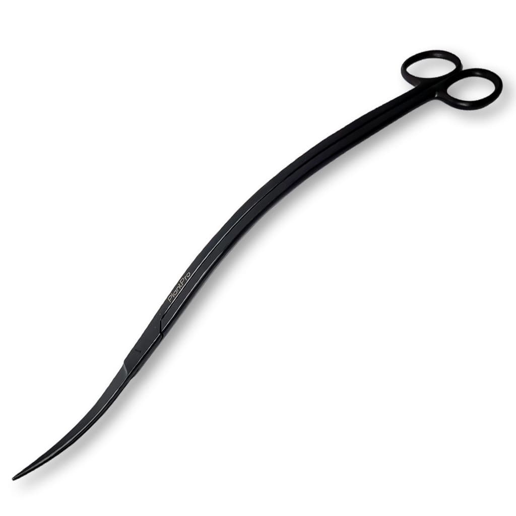 Tesoura Wave 30cm Black Line PlantPro Aço Aquário Plantado