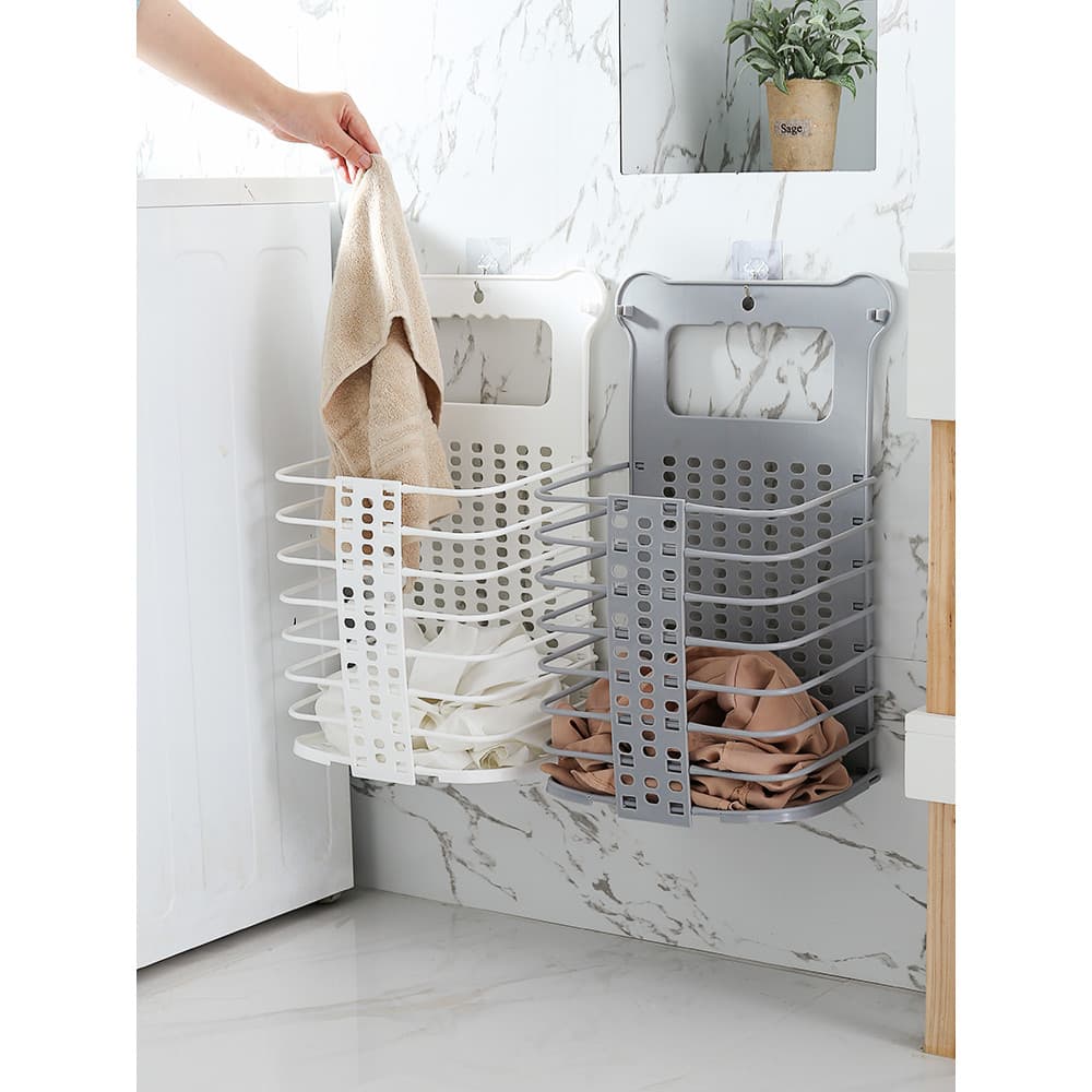 Cesta dobrável para roupas sujas, cesta de parede para roupas sujas, cesta de armazenamento para banheiro, cesta de roup