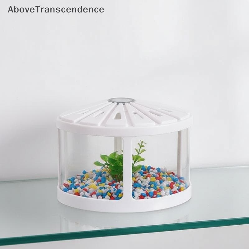 Pequeno Tanque De Peixes Betta 1 Peça Mini Aquário De Plástico Transparente Fácil De Limpar Decoração De Mesa Para De Es