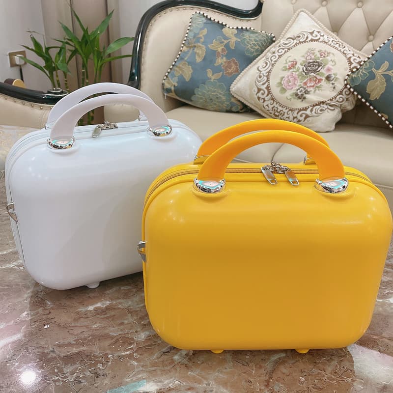 Bagagem de mão cosmética pequena bolsa de bagagem 47cm moda caso pequena mala de armazenamento leve