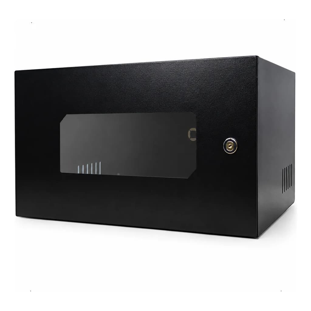 Mini Rack Padrão 19 6ux350mm T.i Telecom P/ Ac Intelbras Preto