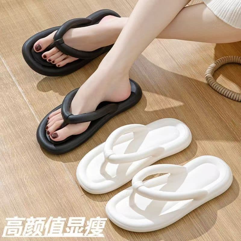 Outing flip-flops feminino chinelos de sola plana verão sola macia feminino ao ar livre chinelos exterior nós