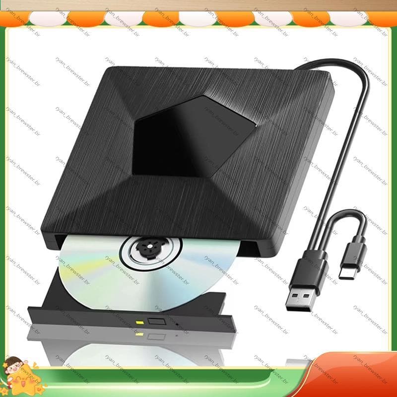 [Preferência R] Queimador De Unidade Bluray Externa 3D Portátil Óptica BD/CD/DVD Drive Player Para PC Laptop