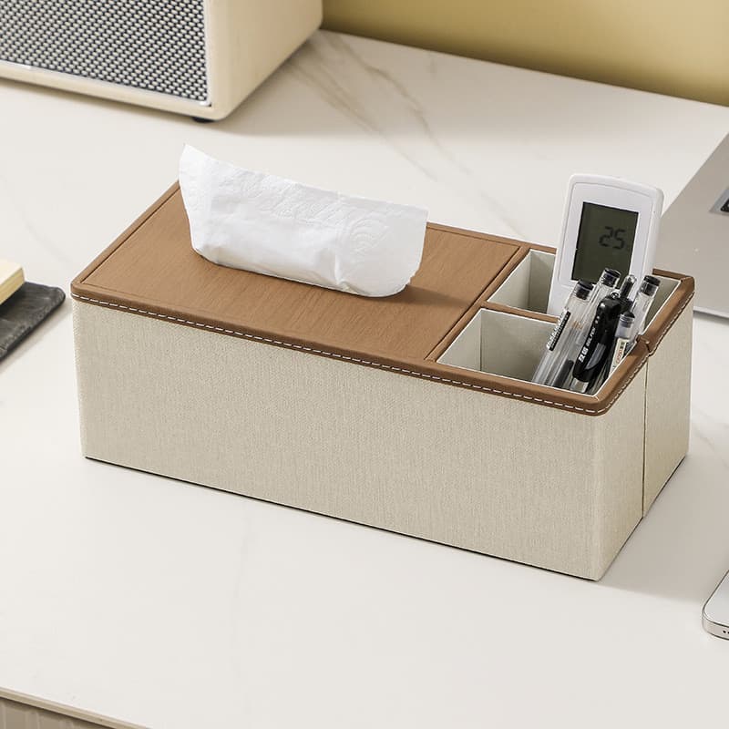 Caixa de armazenamento de controle remoto Desktop multifuncional caixa tecido simples sala estar mesa café diversos caix