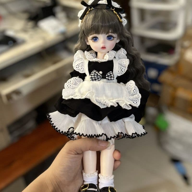 30cm bjd boneca maquiagem boneca 6 pontos boneca 3D olho Real menina brinquedo vestir-se boneca