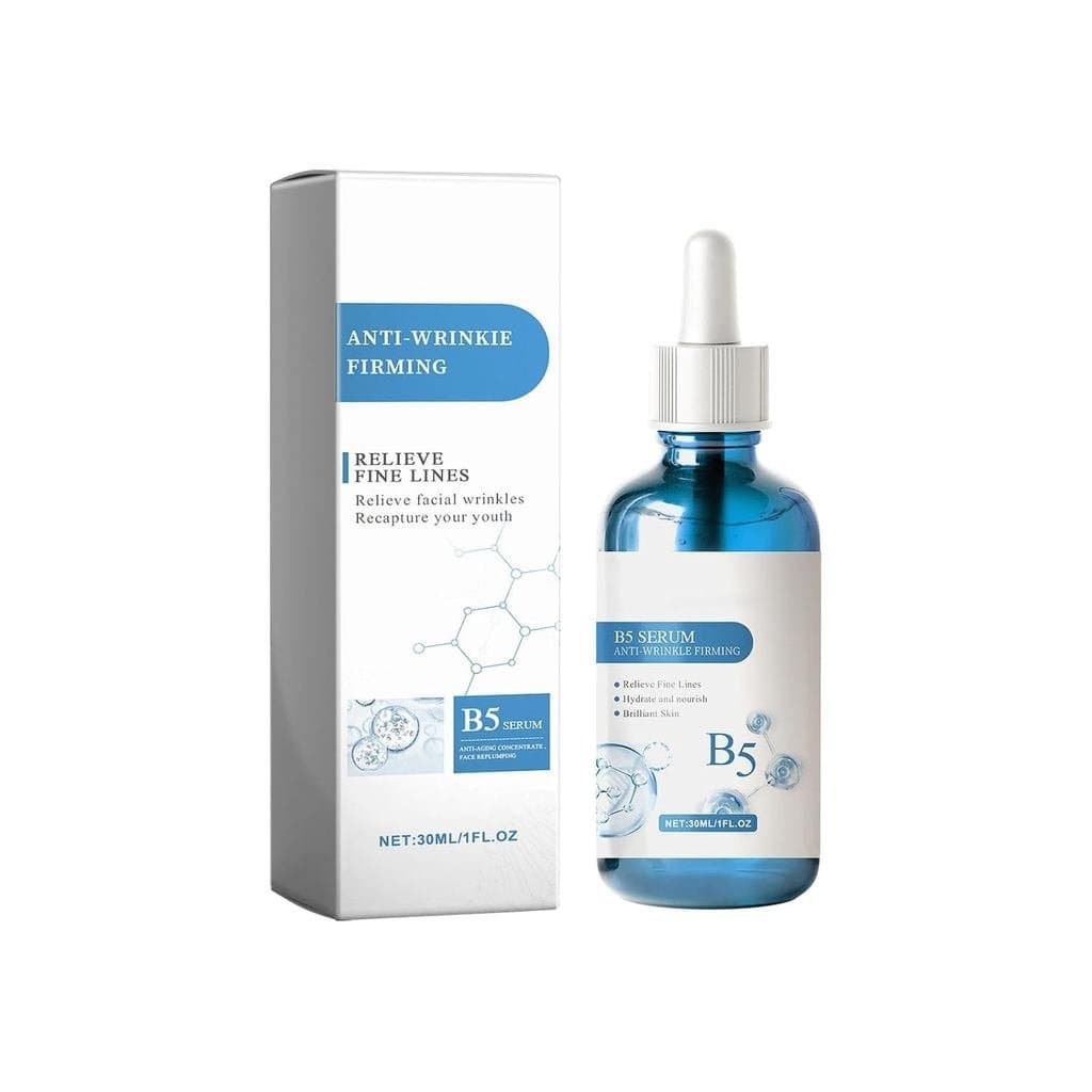 Sérum de Vitamina B5, Sérum Facial Firmador, Repara Profundamente Rugas, Reduz Linhas Finas, Hidrata e Nutre, Antienvelh