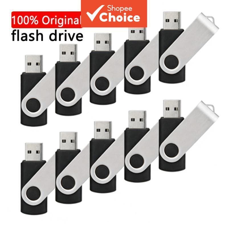 Unidades flash USB 2.0 de alta velocidade (10/UN) Pen drives giratórios de 4 GB/1 GB, pen drives USB à prova d'água,
