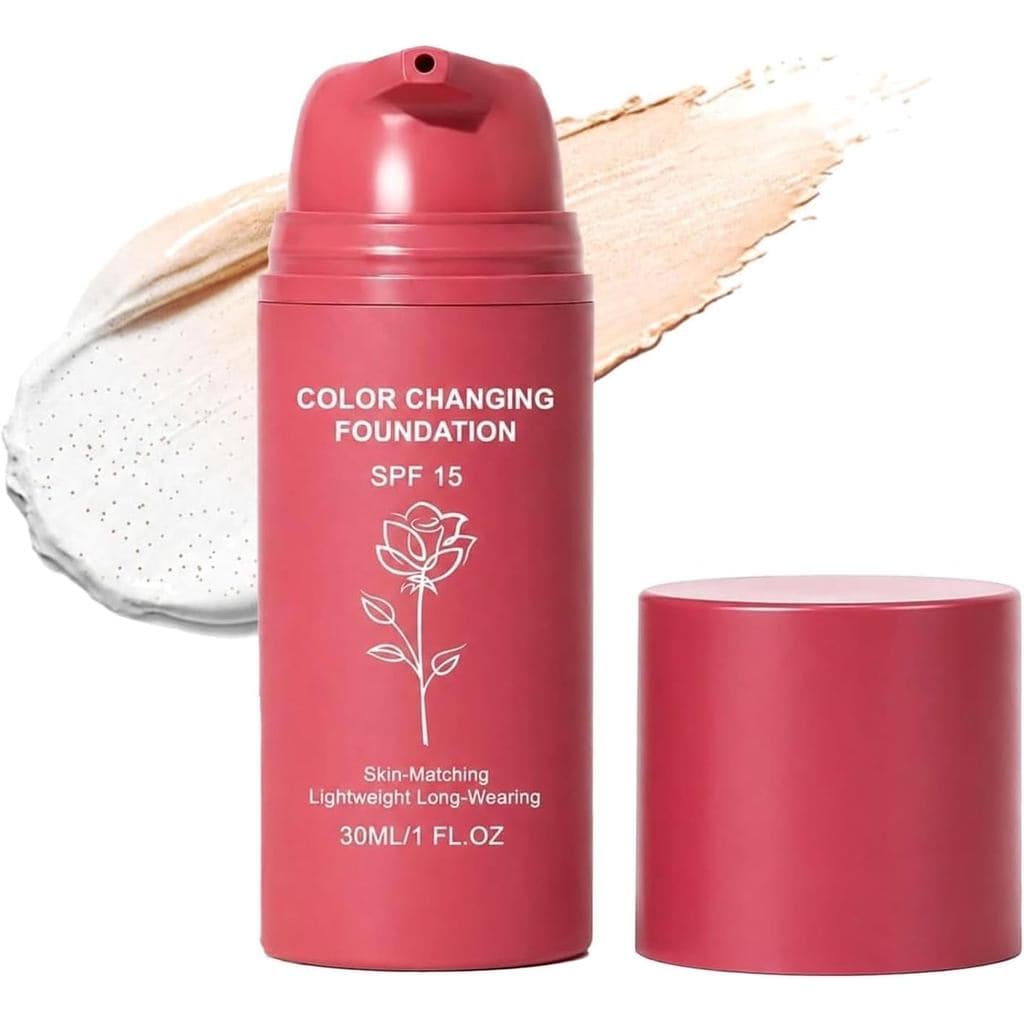 Base de maquiagem que muda de cor da Coreia, base de maquiagem que muda de cor, base coreana adequada para pele madura,