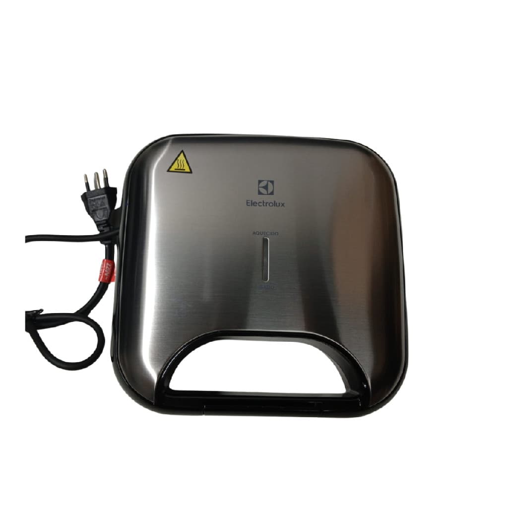 Produto de Vitrine: Sanduicheira Electrolux ESG20 Inox Elétrica Antiaderente Grill Lanche Chapa 220V
