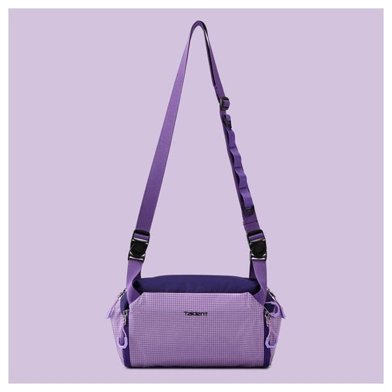 Nova bolsa mensageiro à prova d'água feminina, leve, grande capacidade, viagem ao ar livre, bolsa de ombro roxa, Shoul