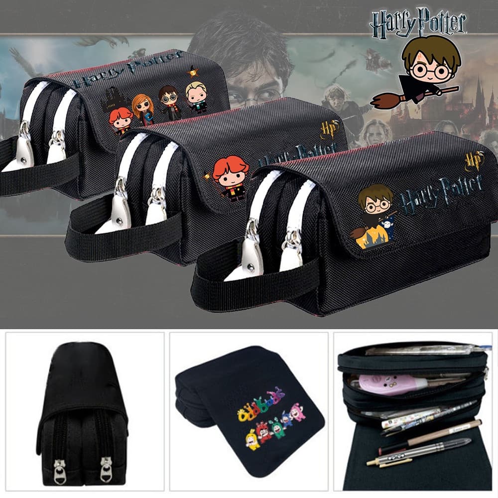 Harry Potter Estojo De Lápis Boy Girl Pencilcase Kid Children Stationery Supplies Cartoon Impresso Caixa Presentes