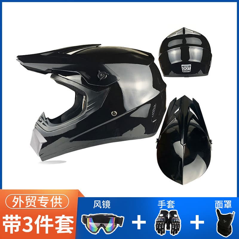Capacete Off-Road com certificação DOT ATV Capacete Ciclismo Mountain Bike Kart Capacete Conjunto de três peças para mot