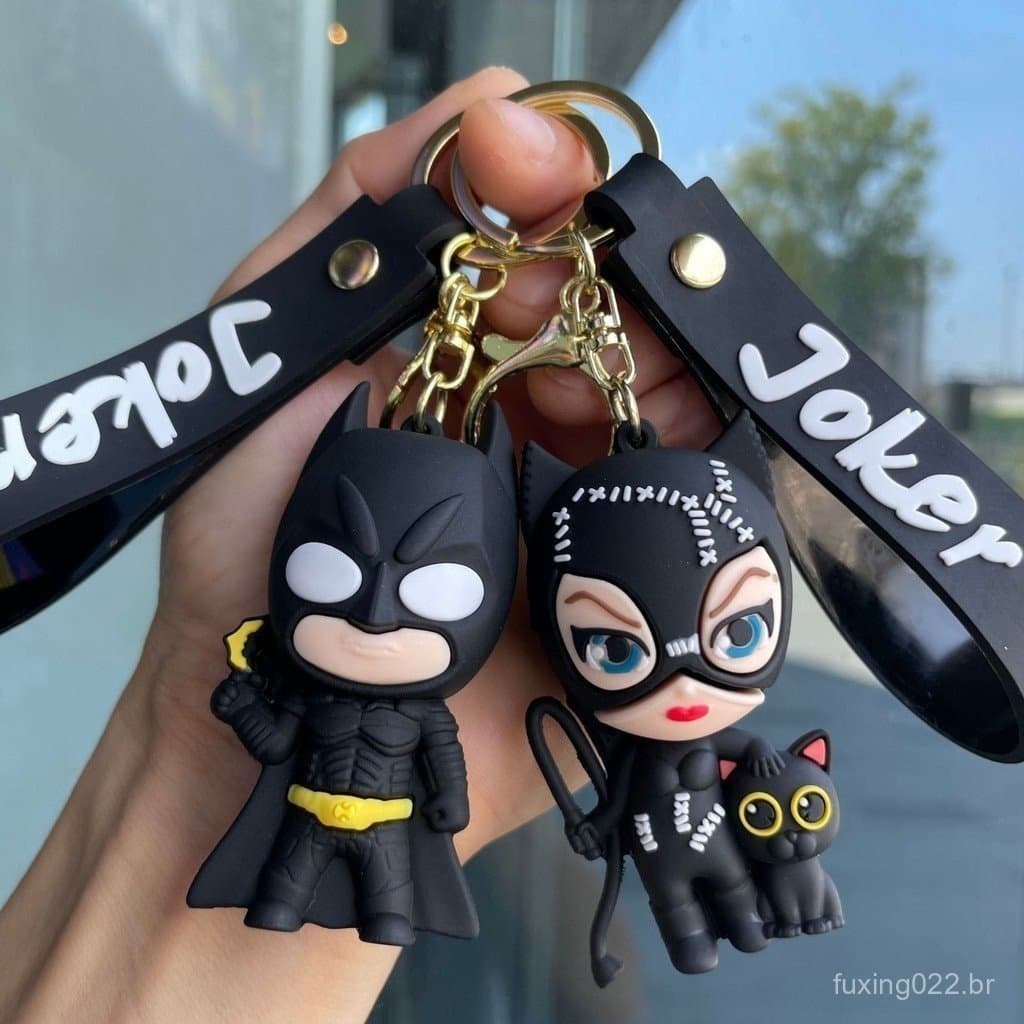 Chaveiro do Super-Herói Batman, Boneca Joker Batgirl, Pequeno Presente 3D OVHI