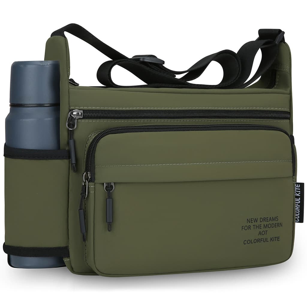 Bolsa de ombro Casual masculina, grande capacidade, multibolso, bolsa mensageiro ao ar livre, mochila de viagem, bolsa d